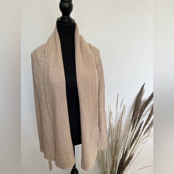 Revamped Cozy Tan Knit Cardigan size large - Picture 2 of 6